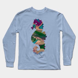 Painted Seahorse Long Sleeve T-Shirt